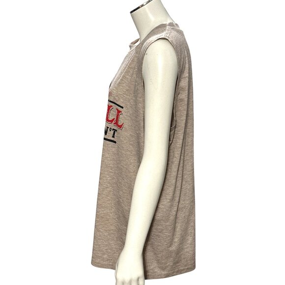 CCC Brown Sleeveless The Hell I Wont Graphic Tee Size XL - Picture 2 of 8